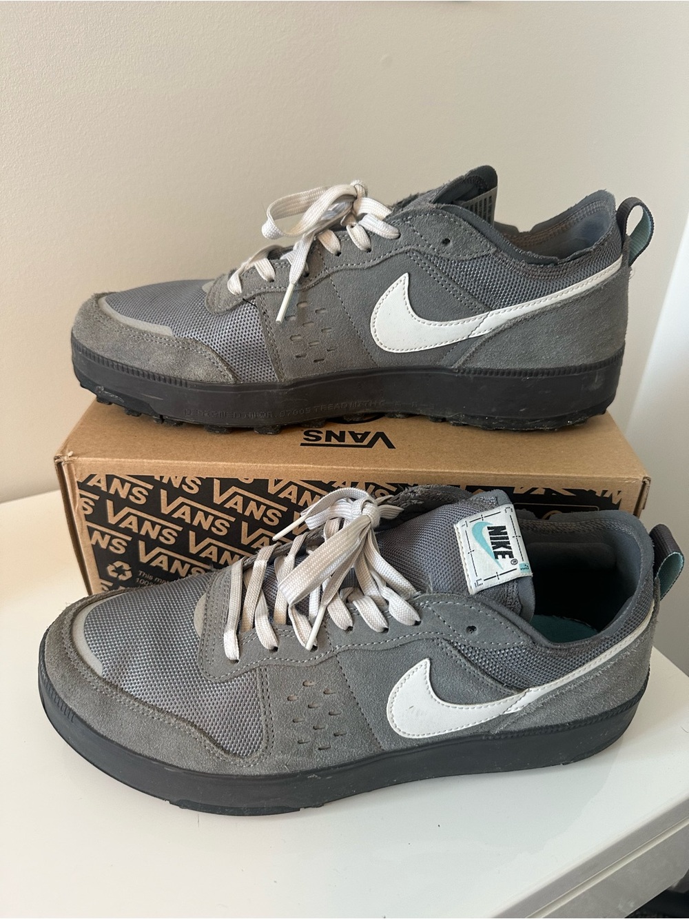Nike Gray and White C1TY Street Sneakers - Mens